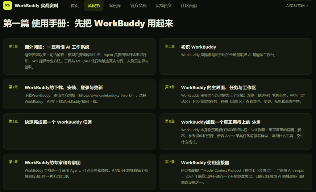 图片[4]-🚀 别再到处翻教程了！WorkBuddy 实战资料库，「官方文档+使用教程+真实案例+深度长文」