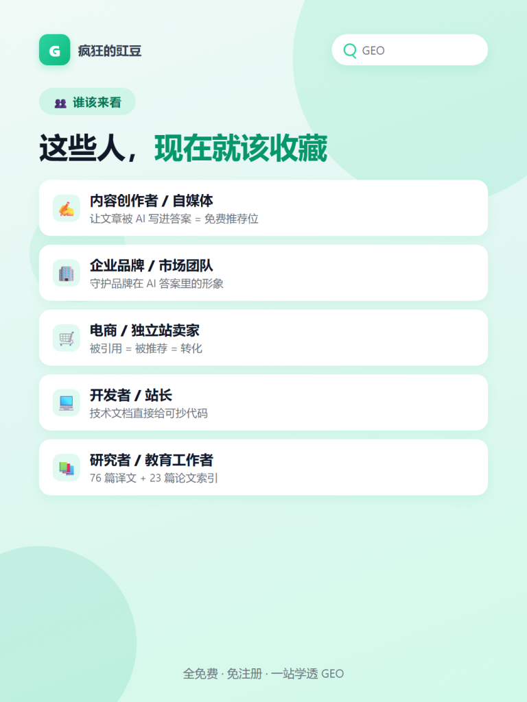 图片[12]-🔥GEO 生成式引擎优化站：教程+工具+数据，一站学透（免费）