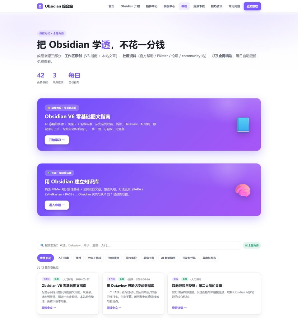 图片[6]-🔥Obsidian中文全家桶：1457个插件+72个实战主题+完整使用教程，一次打包带走，新手10分钟搭好第二大脑和个人知识库