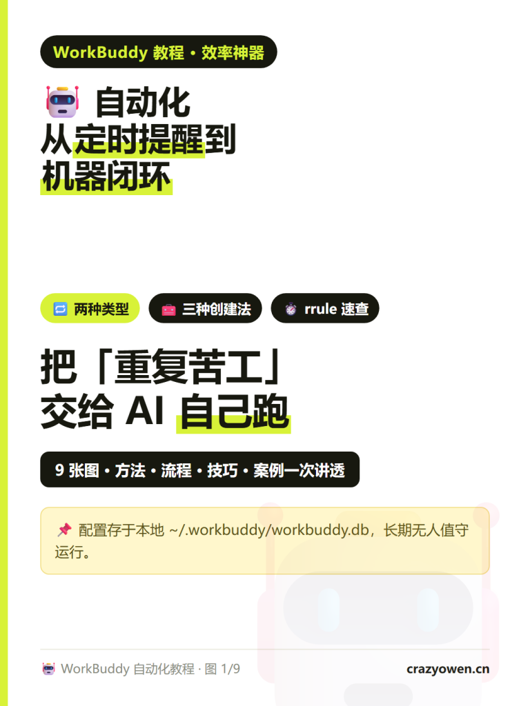 图片[2]-WorkBuddy 自动化使用教程：从定时提醒到机器闭环（含 rrule 写法与实战案例）