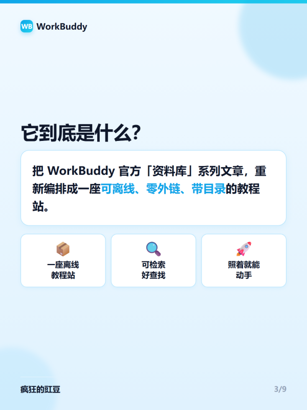 📚WorkBuddy资料库怎么用？10篇系统教程，从入门到知识复利一次讲透🚀-疯狂的豇豆
