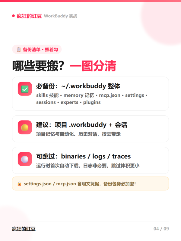 💾WorkBuddy 数据备份与迁移新电脑 数据不丢的完整指南-疯狂的豇豆
