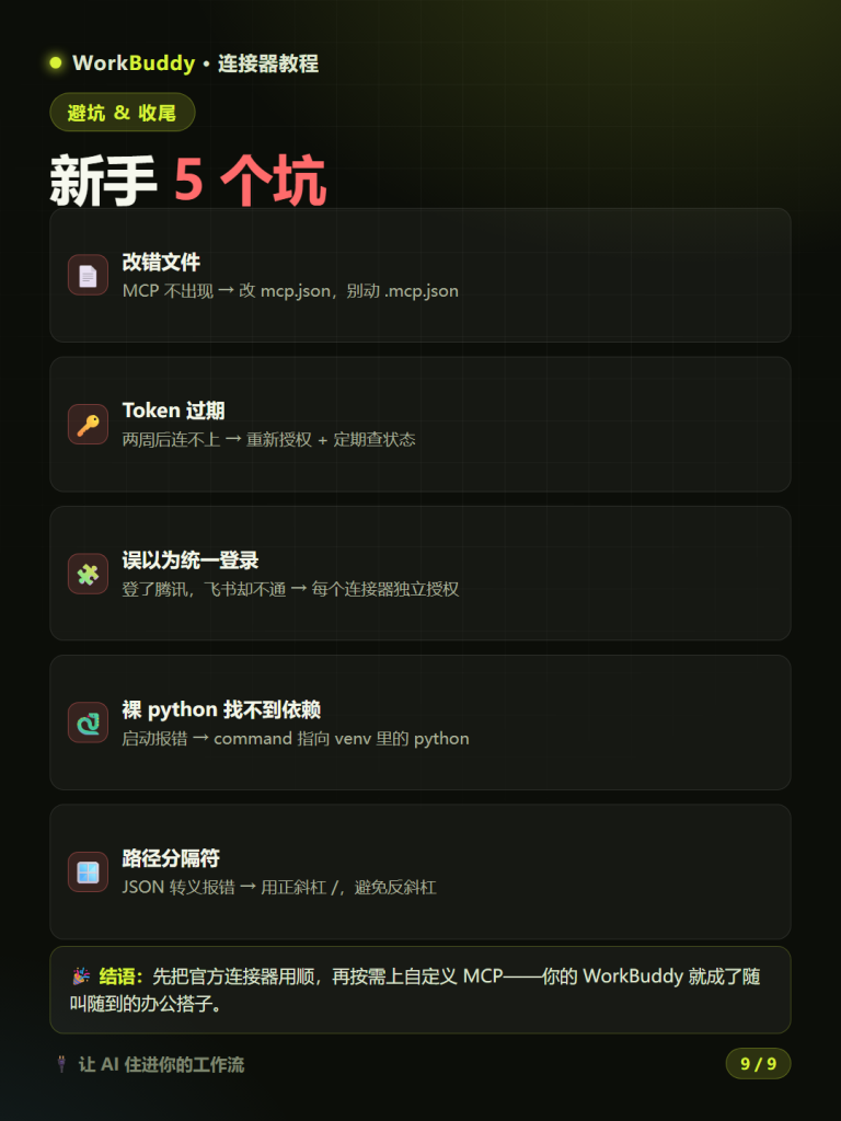 图片[10]-WorkBuddy连接器使用教程：8大类全景图+自定义MCP配置 让AI助理真正「住进」你的工作生态