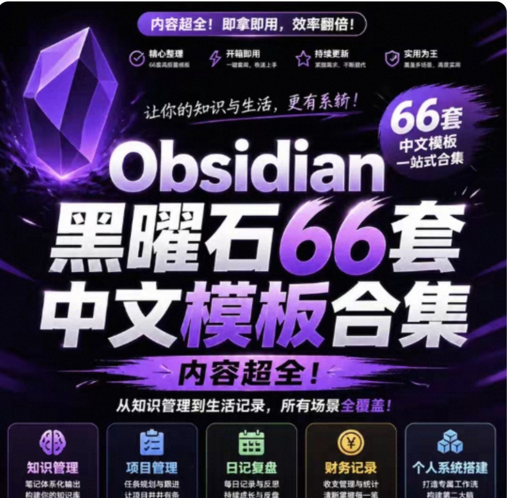 图片[8]-🔥Obsidian中文全家桶：1457个插件+72个实战主题+完整使用教程，一次打包带走，新手10分钟搭好第二大脑和个人知识库